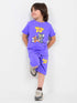 Tom & Jerry Cheese Chase Cotton Short Set (Purple)